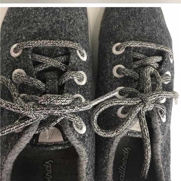 allbirds Grey Wool Lace-Up Runners Sneakers Size 9 - Picture 5 of 10
